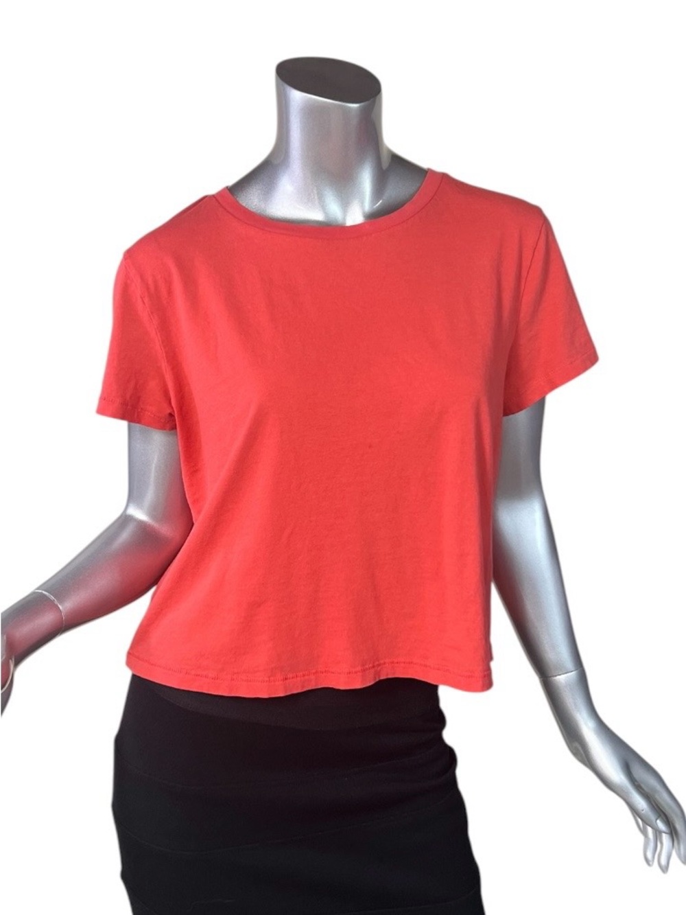 Universal Thread V Neck Crop Tee Coral Crew Neck Cotton T Shirt LARGE
